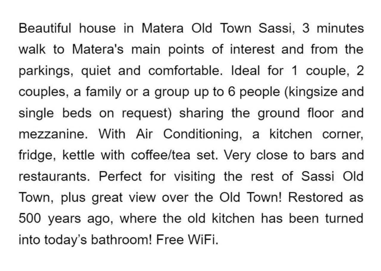 Guest house Cave Sassi Matera